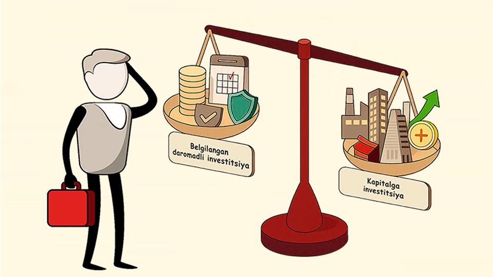 Bugun qayerga investitsiya qilish maqsadga muvofiq: kapitalga yoki barqaror daromadga?